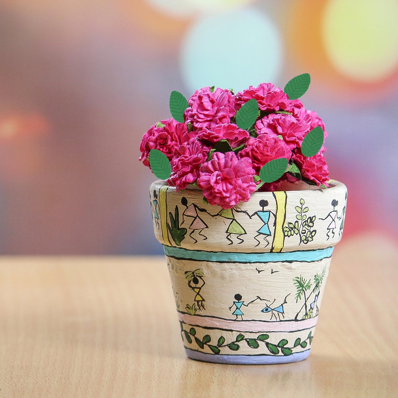 PATIKIL Silver Artificial Leaves with Stems - Image 4