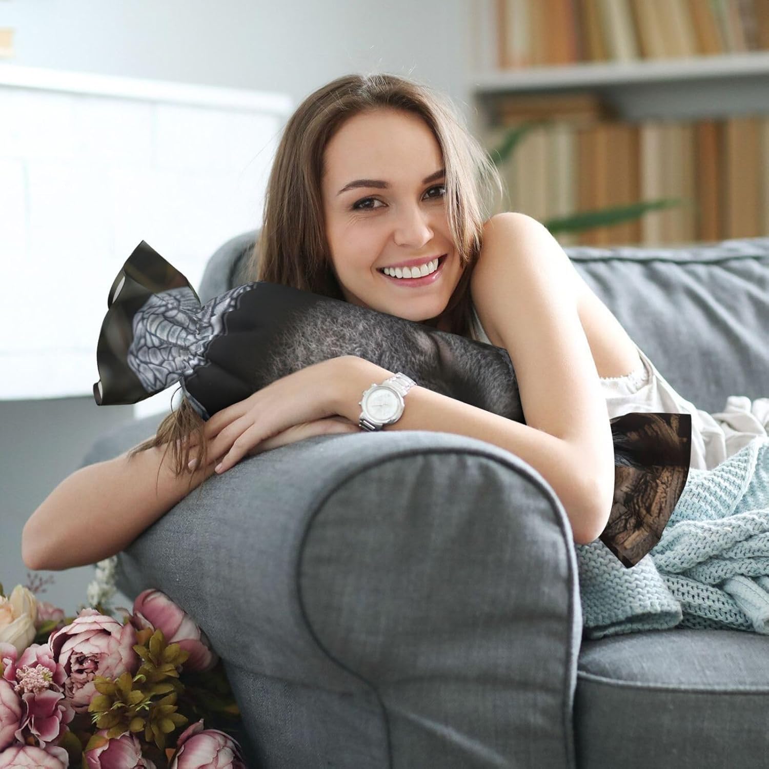 Sleeping Koala Cap Print Candy Cylindrical Comfortable Pillow Throw Pillows Home Decor Easy Maintenance