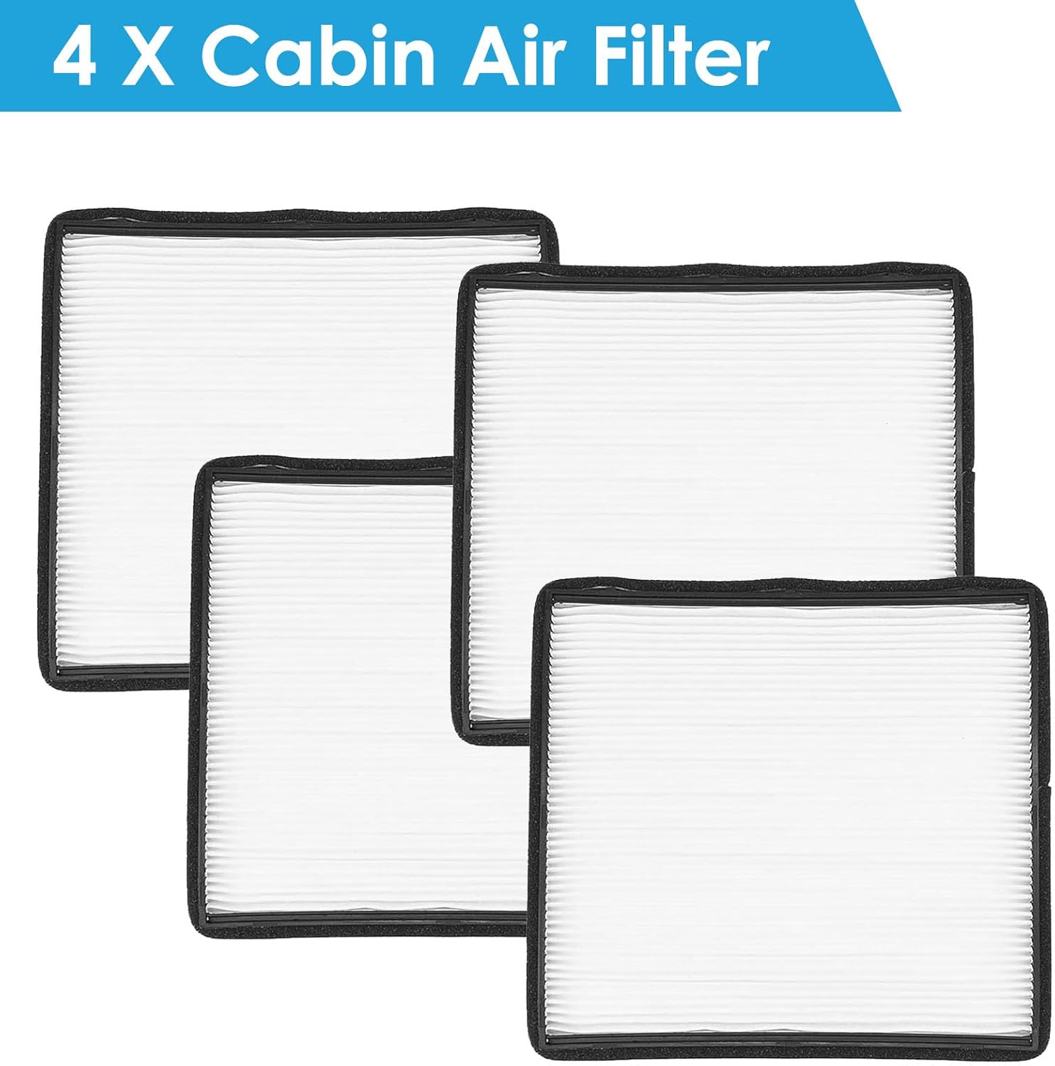 4 Pack Cabin Air Filter Fit for Kenworth 660 T680 T800 T880, for Peterbilt 387 567 579, Replace S-9034, F37-1018, S28571, PA30269, AF56102