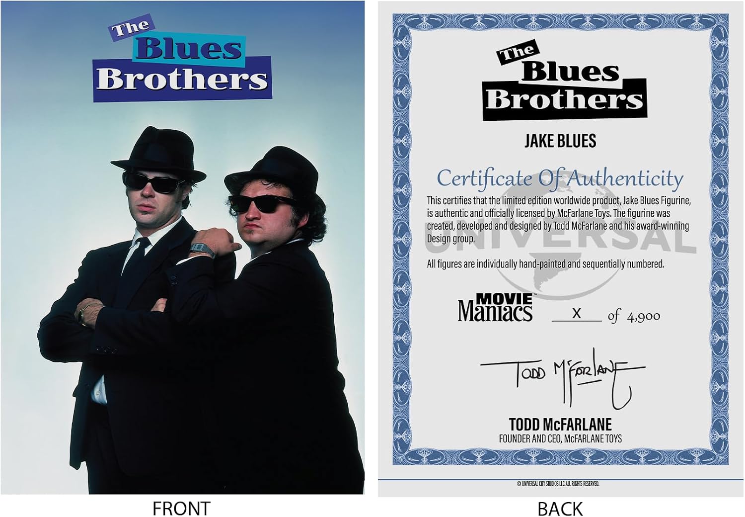 McFarlane Toys - The Blues Brothers Jake & Elwood Blues 6in Posed Figure 2 Pack, Gold Label
