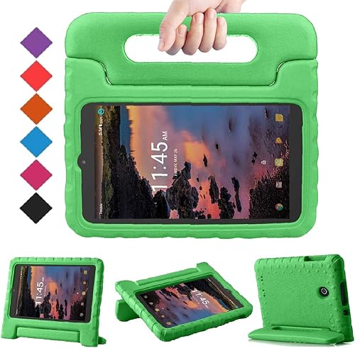 BMOUO Funda para niños para Alcatel Joy Tab 8 2019T-Mobile 3T 8 Tablet 2018A30 Tablet 8 2017, funda ligera a prueba de niños con soporte para