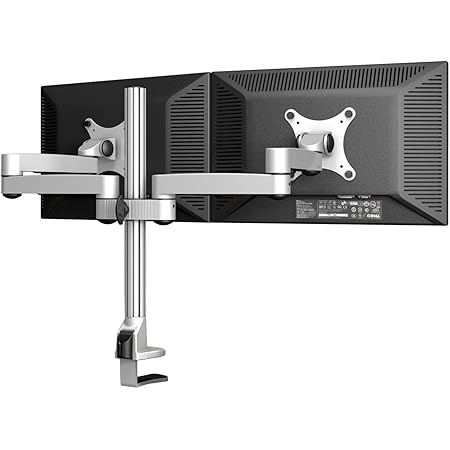 Thingy Club Adjustable Double Twin Monitor Desk Mount Bracket stand Arm for 10"-30" LCD LED Screens, Max VESA 100x100mm up to 8kg(17.6lbs) Weight Capacity (Dual Long Arm)
