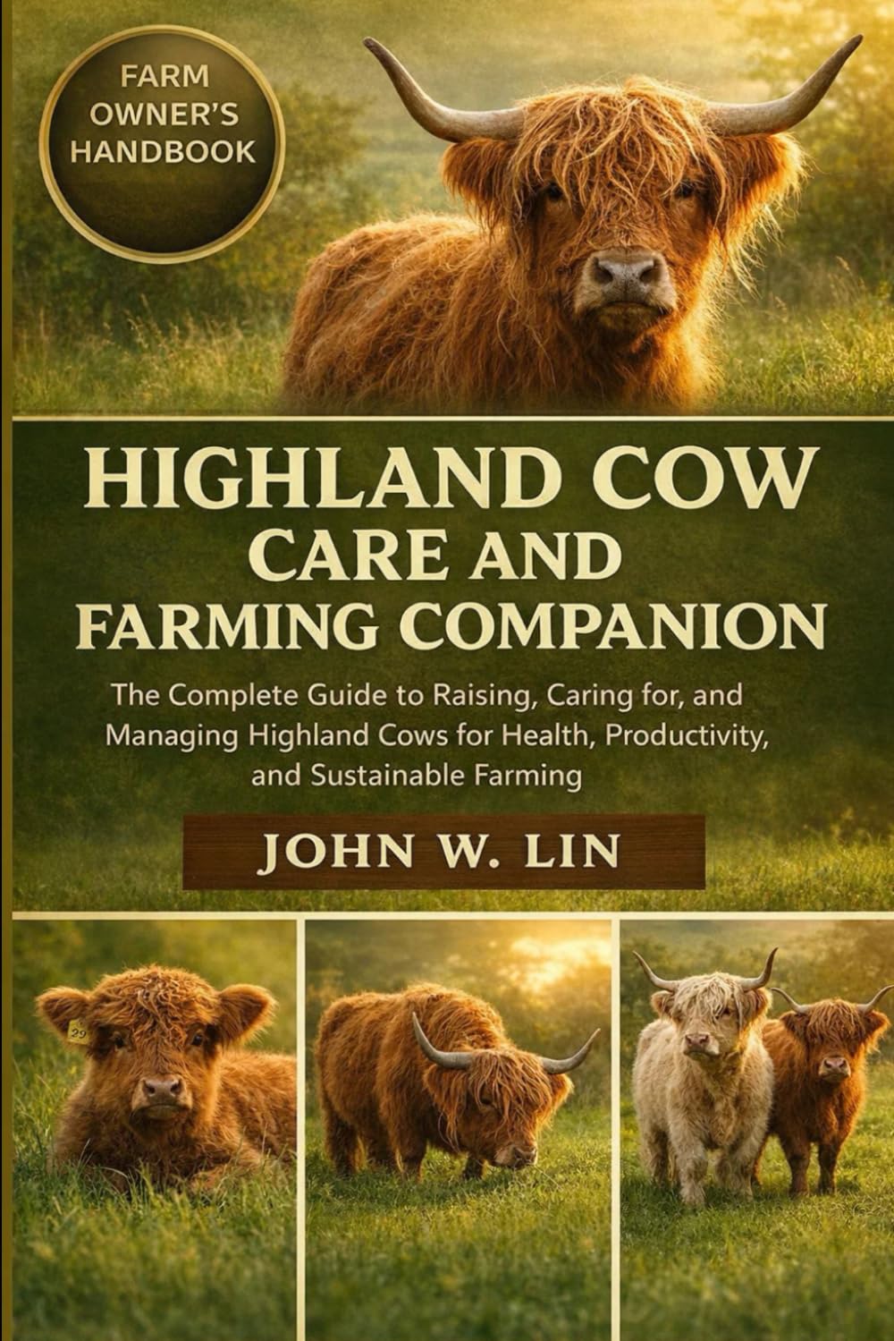 HIGHLAND COW CARE AND FARMING COMPANION: The Complete Guide to Raising, Caring for, and Managing Highland Cows for Health, Productivity, and Sustainable Farming.