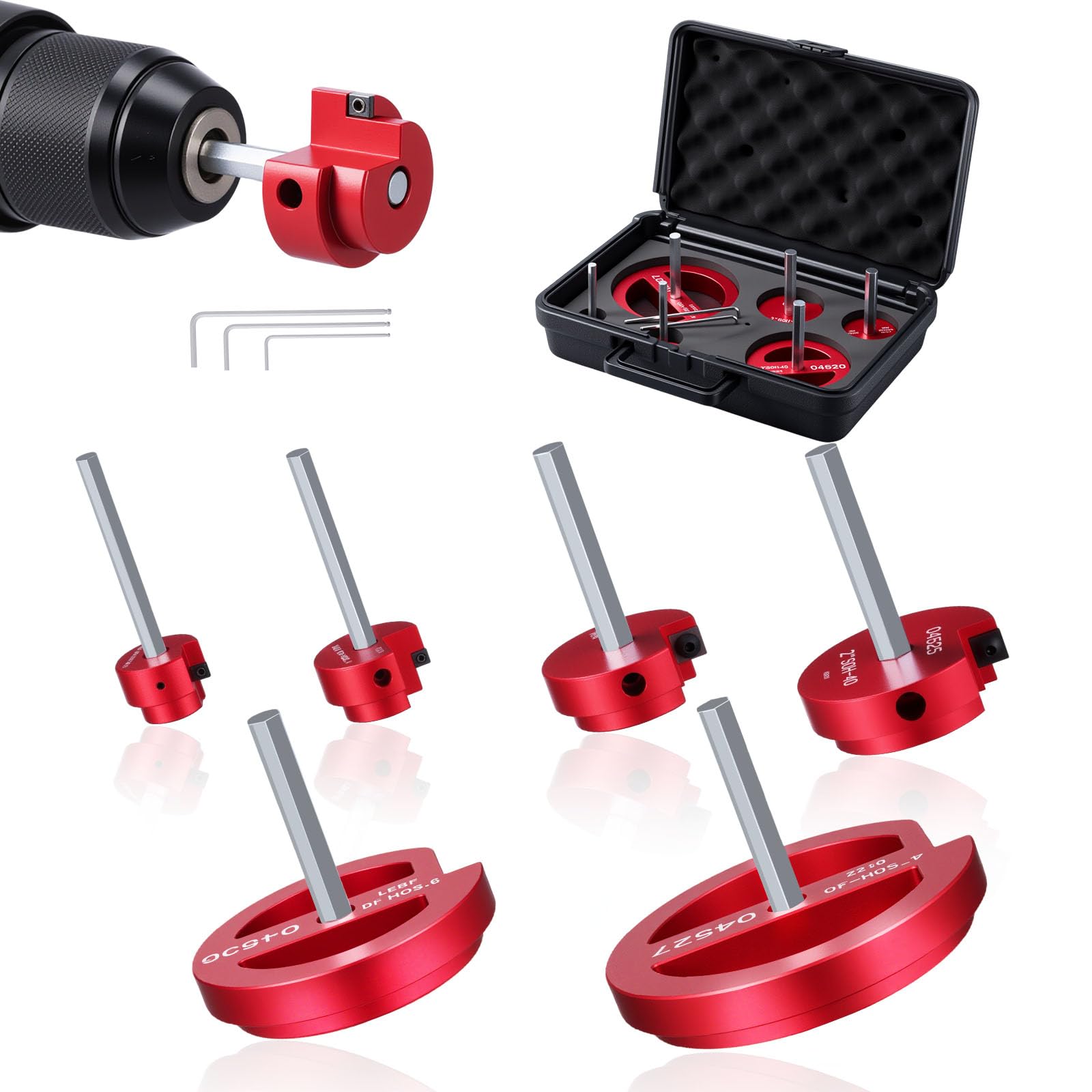 9pcs pvc pipe reamer kit lightweight aluminum pvc fitting saver for sch40 cpvc abs socket saver plumbing tool includes 1234 3434 134 1-1434 1-1234 234 2-1234 334 434 fits 1234 drill