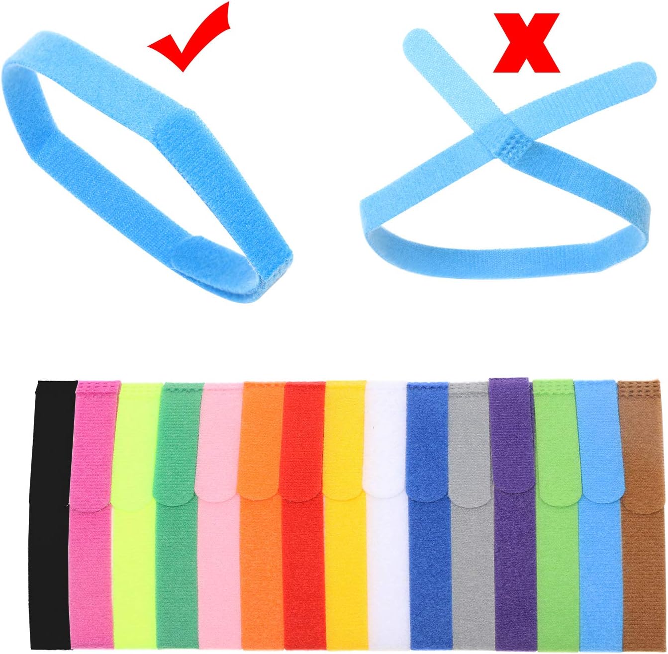 PENTA ANGEL Puppy Whelping Collars 15Pcs Double-Sided Adjustable ID Collars Soft Reusable Identification Bands for Newborn Pet Dog Cat Kitten