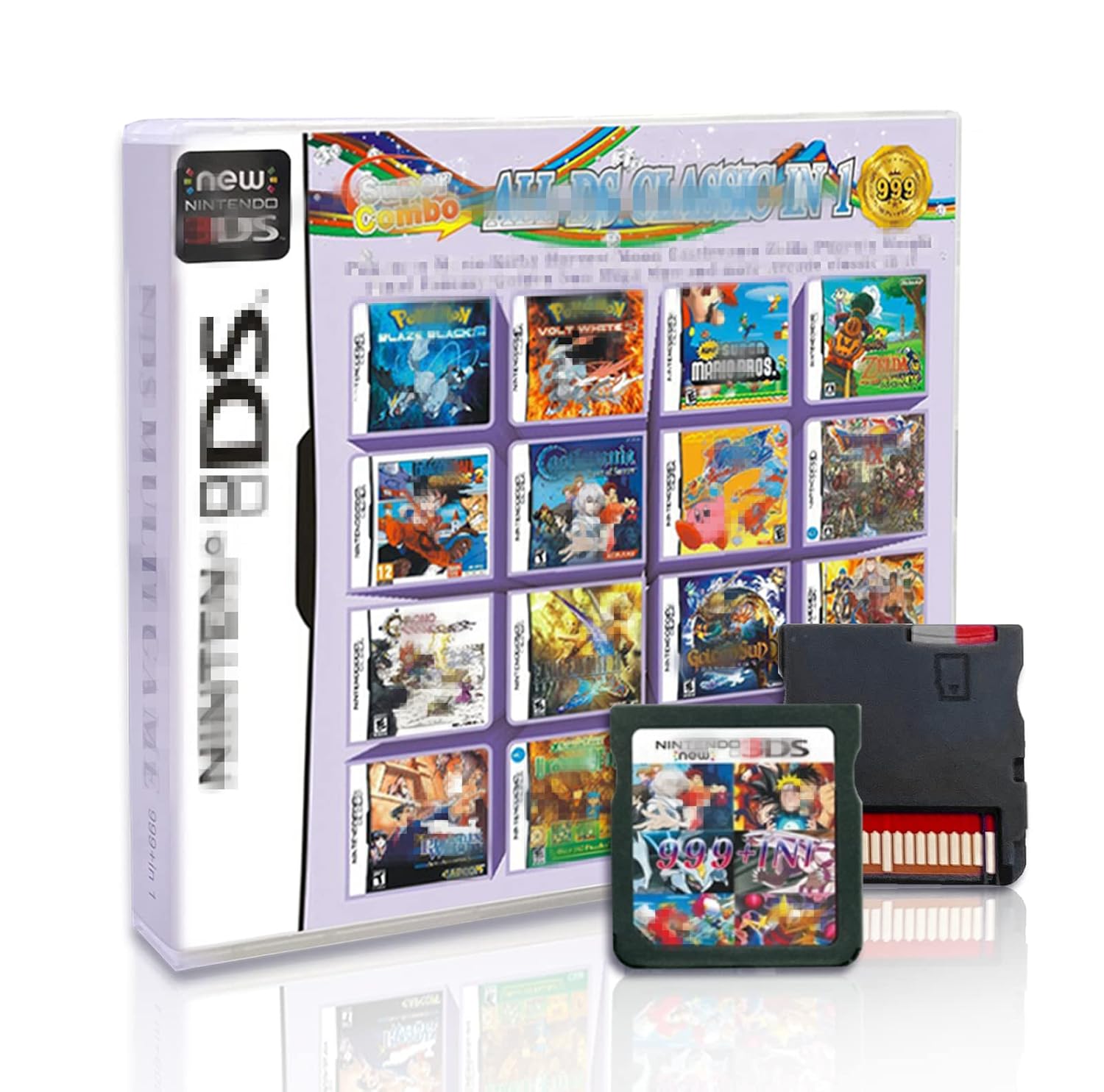 999 in 1 Game Cartridge, Containing 999 Classic Nostalgic