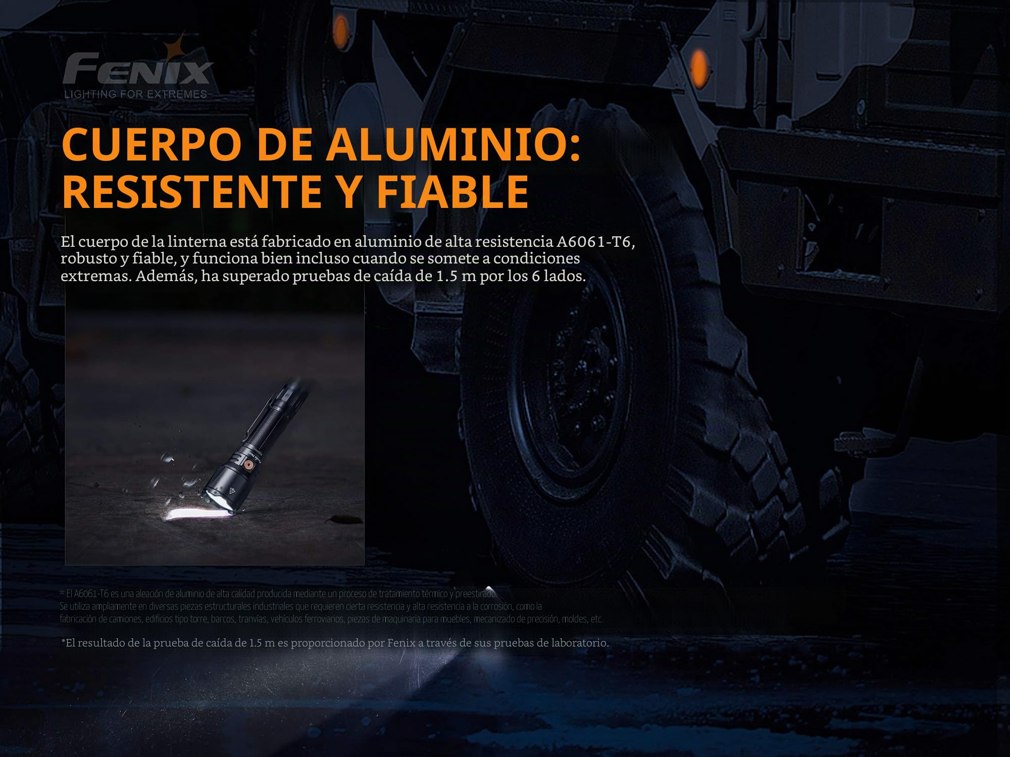 Linterna de Montañismo, Alpinismo y Trekking Marca Fenix para Unisex Adulto