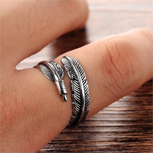 Miniatura 264 de 925 Sterling Silver Ring Minimalist Adjustable Rings Band Handmade Rings for Women Girls