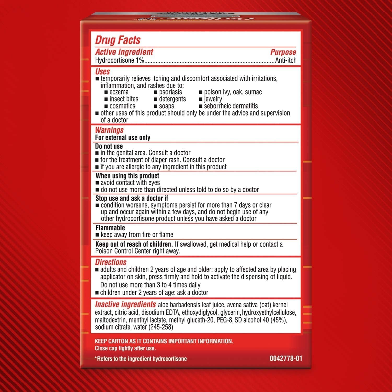Cortizone 10 Hydrocortisone Anti-Itch Liquid Easy Relief Applicator-1.25, oz.
