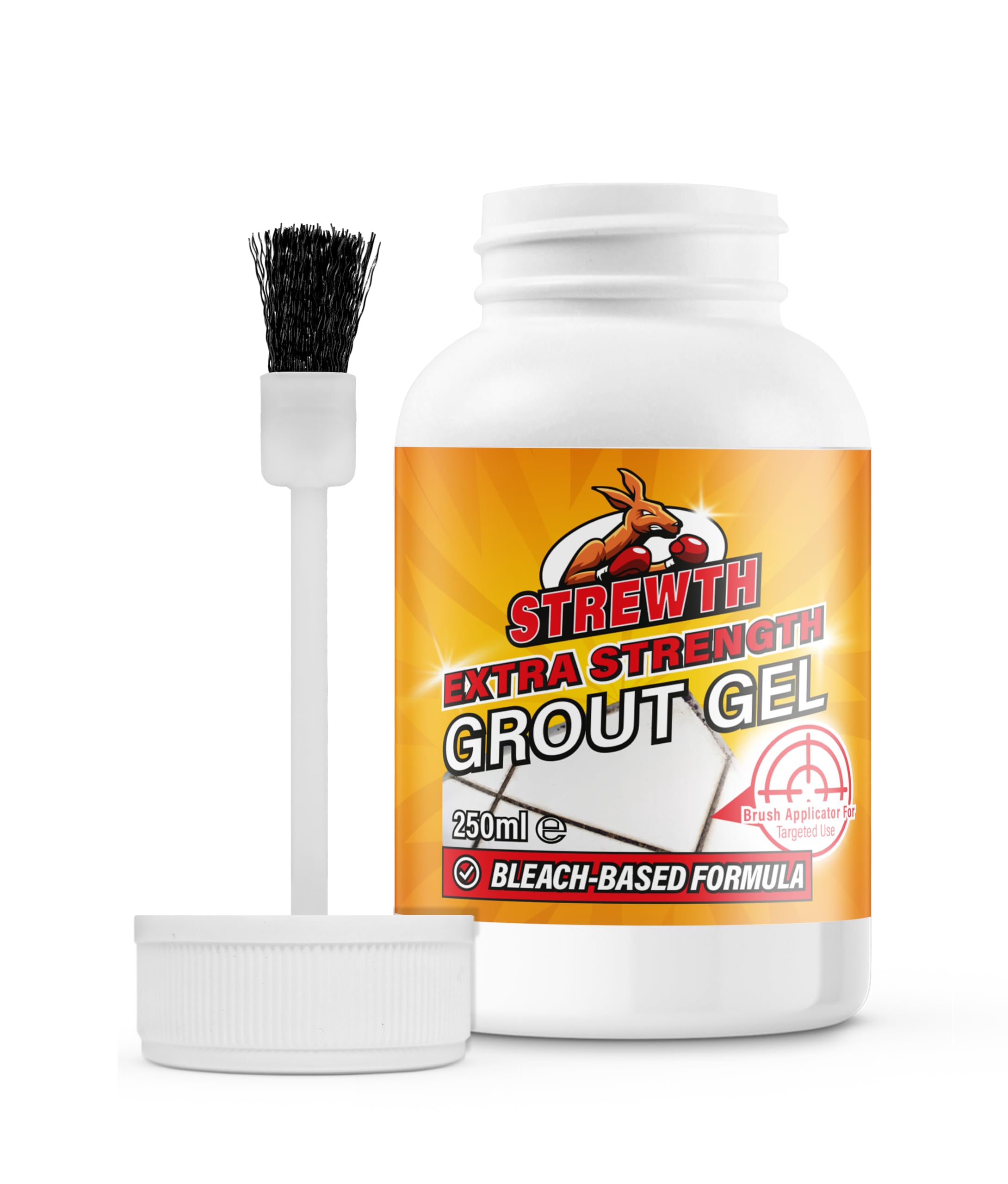 Strewth - Grout Cleaner Gel with Brush Applicator | Gentle Mould & Mildew Remover - 250ml