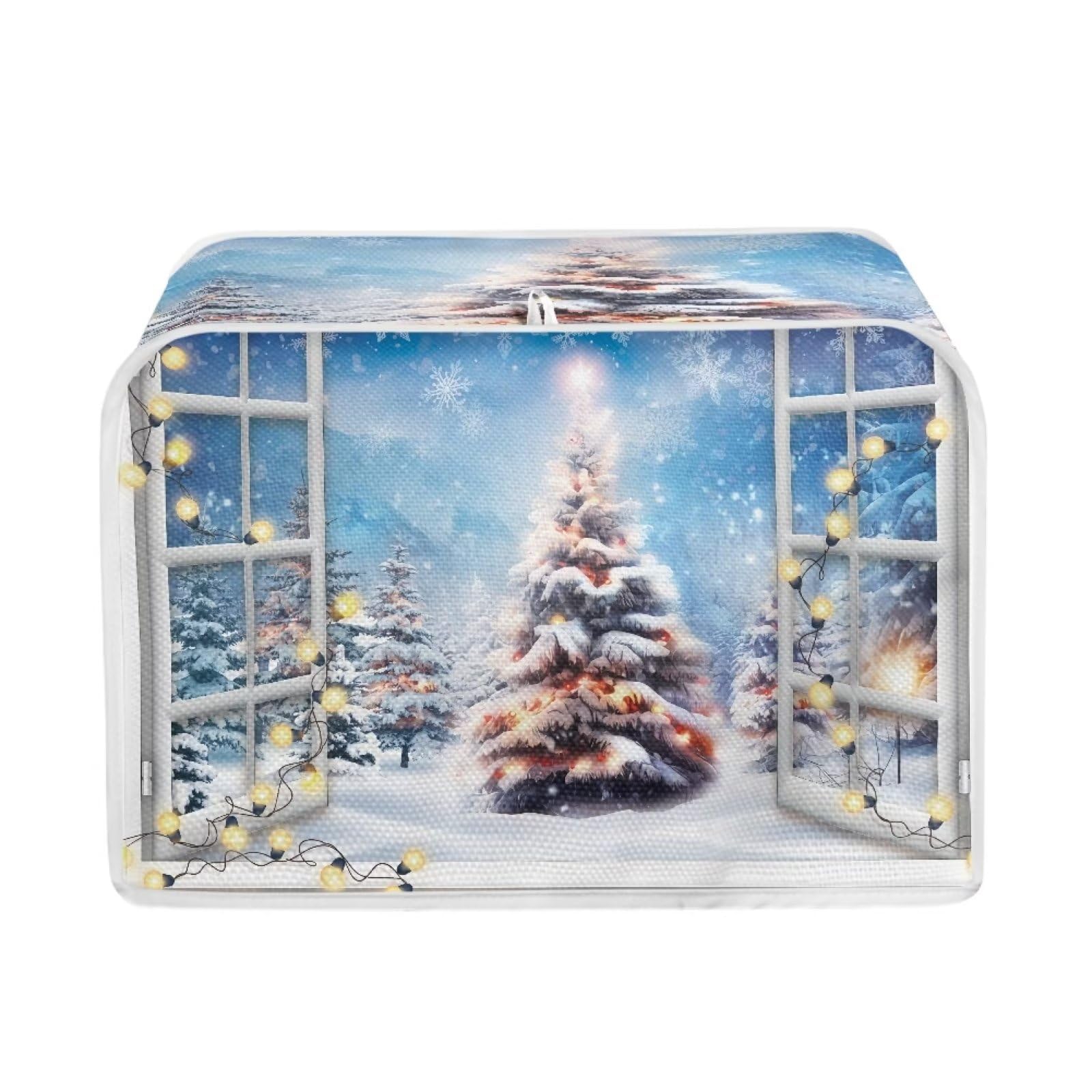 Baxinh Snowman Print Toaster Cover - 2 Slice Dust Protector With Handle - View #9