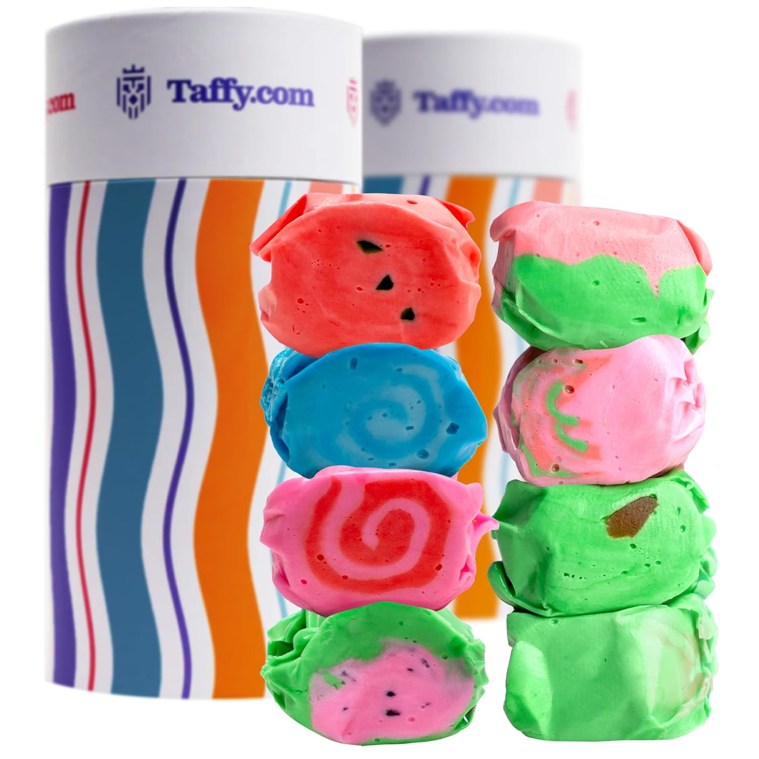 Taffy.com Salt Water Taffy Candy Duo Pack - Apple Kingdom Mix and Feelin Fruitylicious