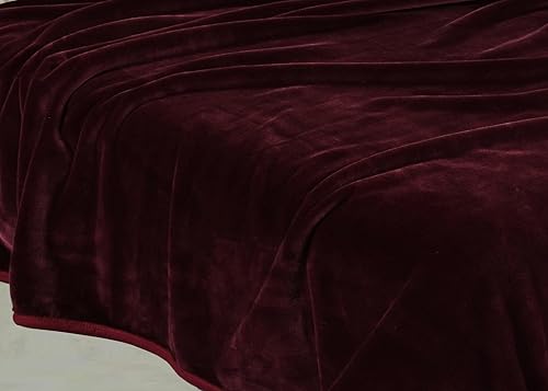 Vista 26 de Chezmoi Collection, cobija de visón sintético, estilo coreano, una capa gruesa y pesada, 8 onzas, tamaño Queen 90 x 92 in, Poliéster & Mezcla