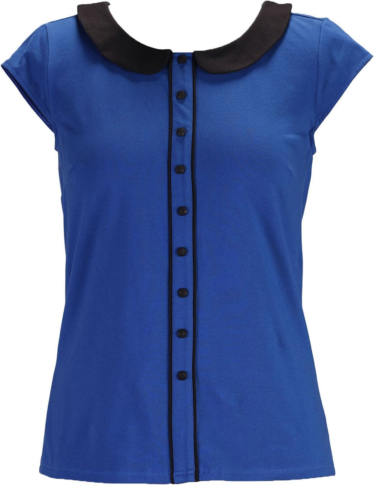 eShakti Women's Peter Pan Collar Knit top