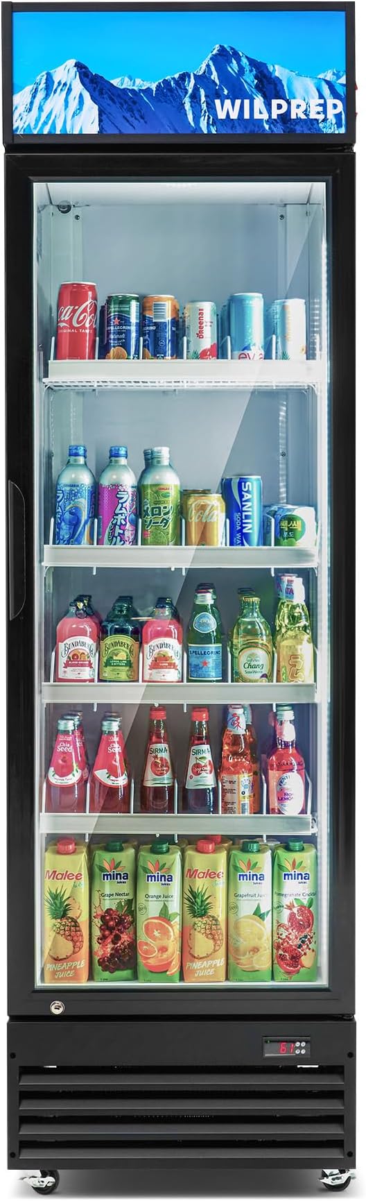 Commercial Display Refrigerator, 19 cu ft Glass Door Merchandiser Refrigerator with LED Light, 27.6 in Upright Beverage Cooler for Restaurants Retail Stores, ETL & ETL Sanitation Listed