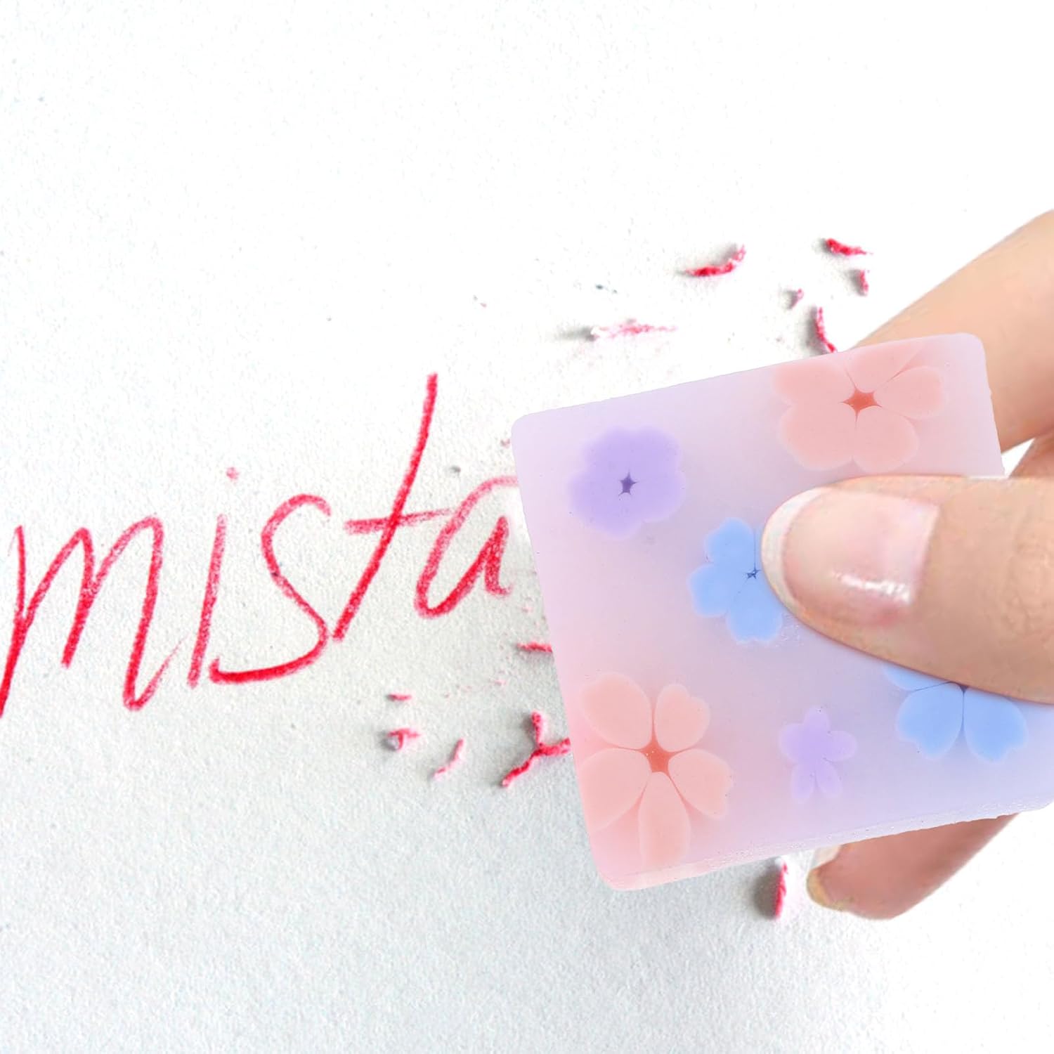 32pcs Jelly Pencil Erasers Gradient Color Multi-Function Small Erasers for School Office Supplies Cute Cartoon Studying Accessories