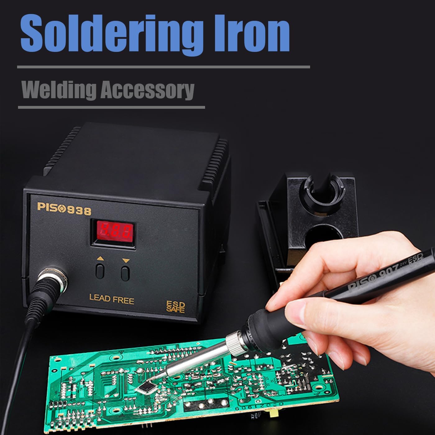 Mesee 10Pcs Soldering Iron Tip Set, 900M Soldering Tips Replacement Fine Solder Gun Tips Welding Head Tool Accessory Compatible with Hakko, Radio Shack, TENMA, ATTEN, Aoyue, Yihua Solder Station