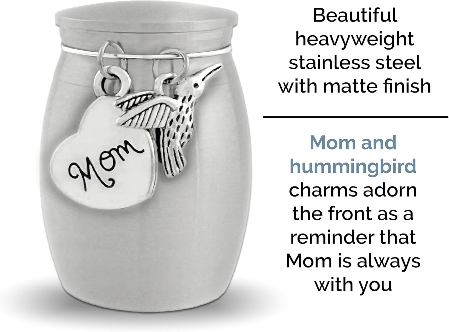 Mom Hummingbird Small Miniature Urn Cremation Ashes Holder Keepsake Memorial - Image 6