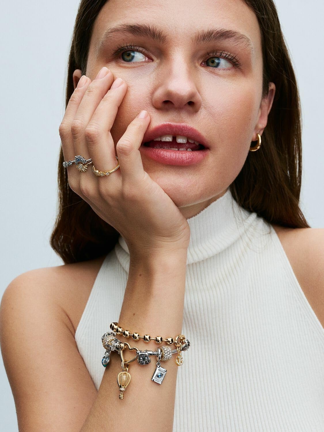 PANDORA Moments Two-tone Adventure Car Charm - Sterling Silver & 14k Gold-Plated Charm with Cubic Zirconia - Gift for Her - Includes Gift Box - Image 6