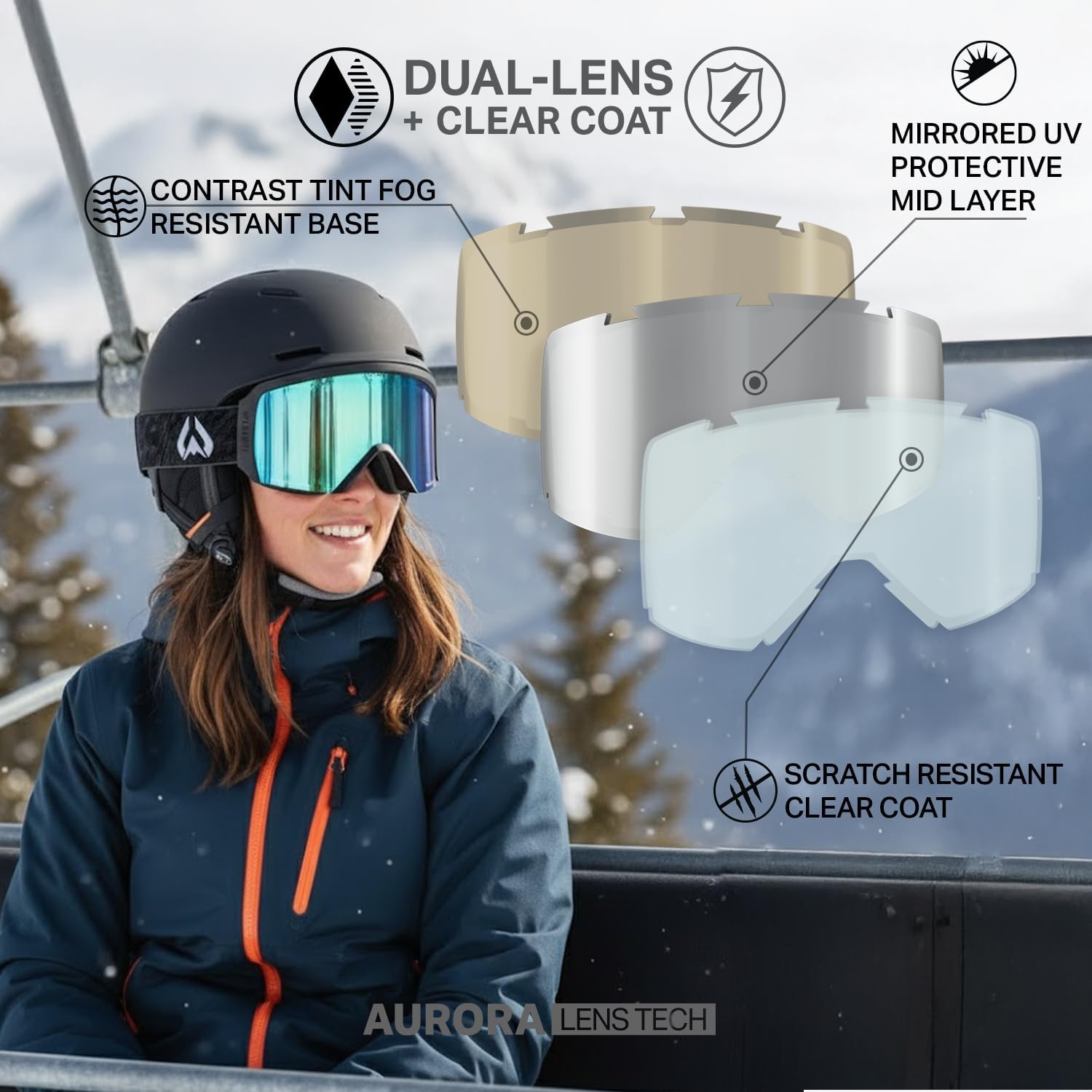 Wildhorn Cristo Ski Goggles Men Women 100% UV Anti-Fog OTG Snowboard Goggles- US Ski Team Official Supplier- Snow Goggles - Image 5