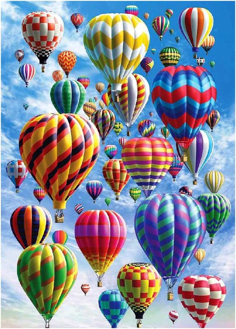MXJSUA 5D Diamond Painting Full Drill Kit - Square Drill Arts Landscape Paint With Diamonds - Hot Air Balloon Gem Painting 30x40cm