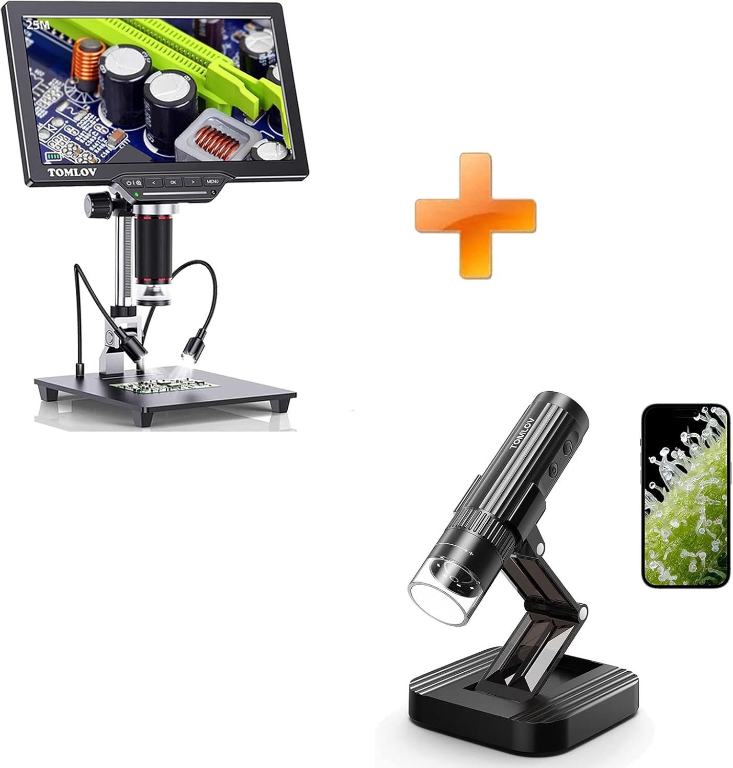 TOMLOV DM1S Wireless Digital Microscope, HD WiFi Portable