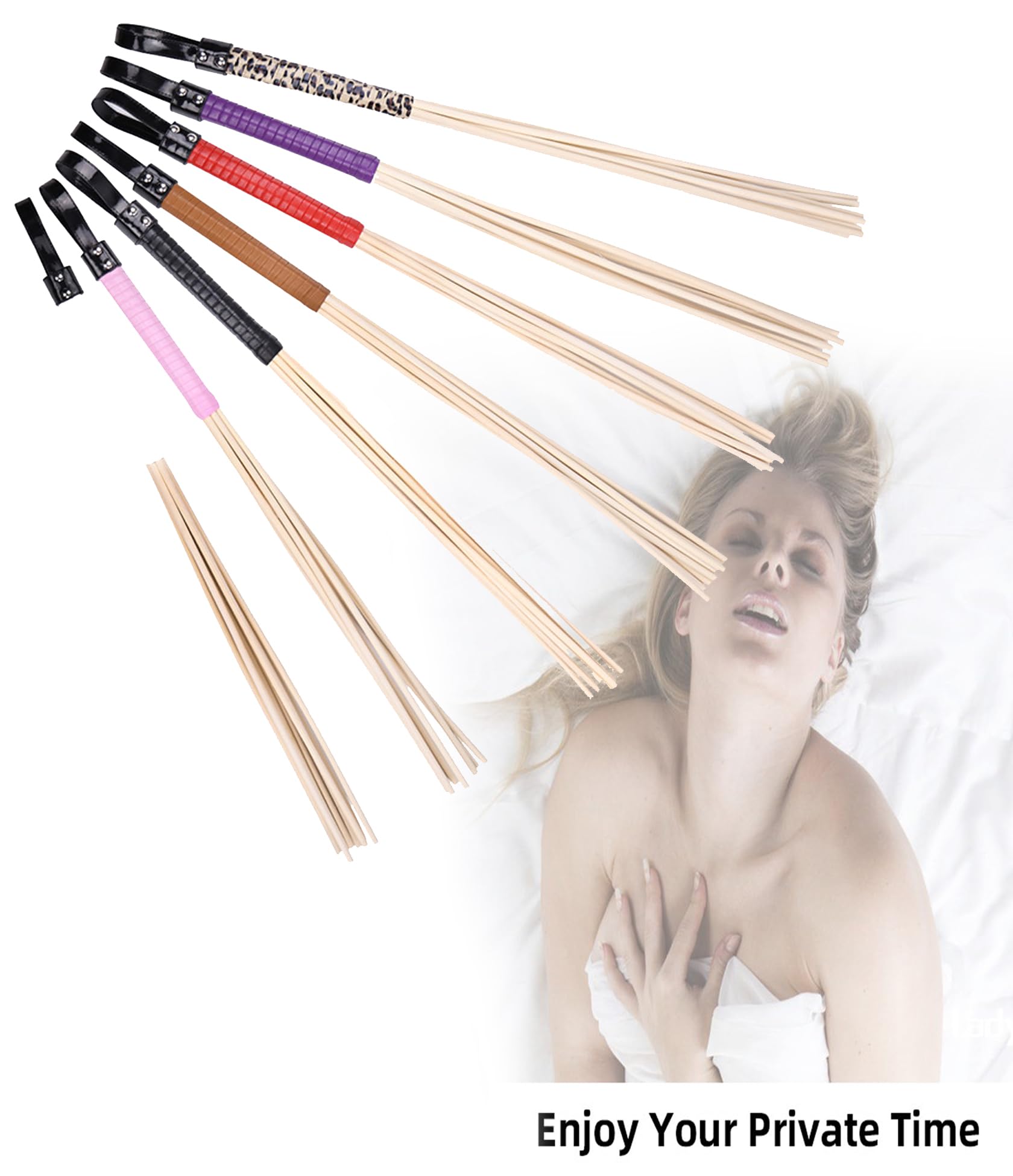 JINGHUA3 Canes SM Stimulateur de Fessée Érotique Jouet Flogger Fouet Brins de Rotin Cravaches Fouets Jeu de Rôle Esclave Bondage Fétiche BDSM Sex Toy for Femmes et Hommes (Noir) (Color : Schwarz)