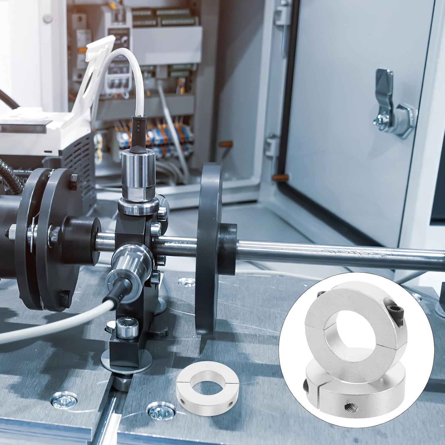 Split Clamp-on Shaft Collars Providing Stability and Precise Positioning Aluminum Alloy 2pcs Lightweight Automotive Accessories for Automotive Manufacturing and Industry