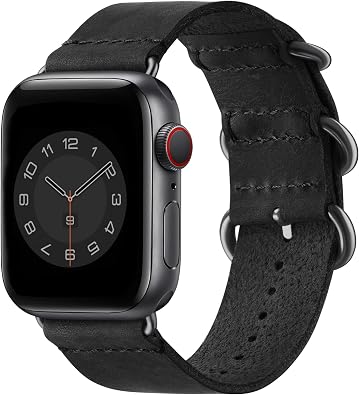 Vintage Leather Bands Compatible with Apple Watch Band 38mm 40mm 41mm 42mm 44mm 45mm 46mm 49mm, Genuine Leather Retro Strap Compatible for Men Women iWatch Ultra SE Series 11/10/9/8/7/6/5/4/3/2/1