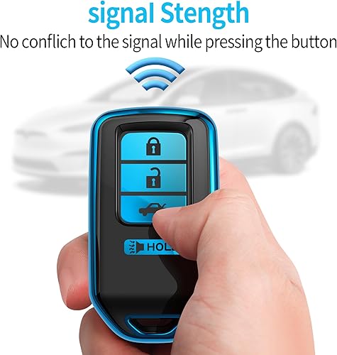 Miniatura 26 de Tukellen Funda para llavero Honda, funda de protección completa de TPU suave premium para Honda Accord Civic CRV Pilot Ridgeline Odyssey Passport