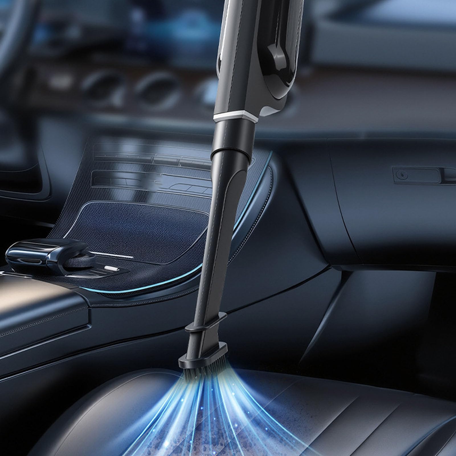 Aspiradora de Mano Inalámbrica, Potente Succión para Uso Doméstico en el Coche, Diseño Compacto y Ligero, Batería de 6000mAh