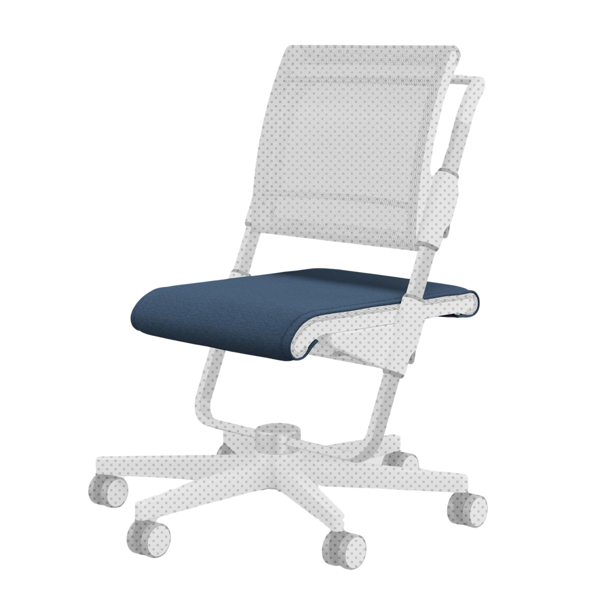 Moll Coussin d'assise pour chaise de bureau pour enfant, avec rembourrage confortable et antidérapant, facile à monter, lavable et remplaçable, idéal pour garçons et filles, fabriqué en Allemagne