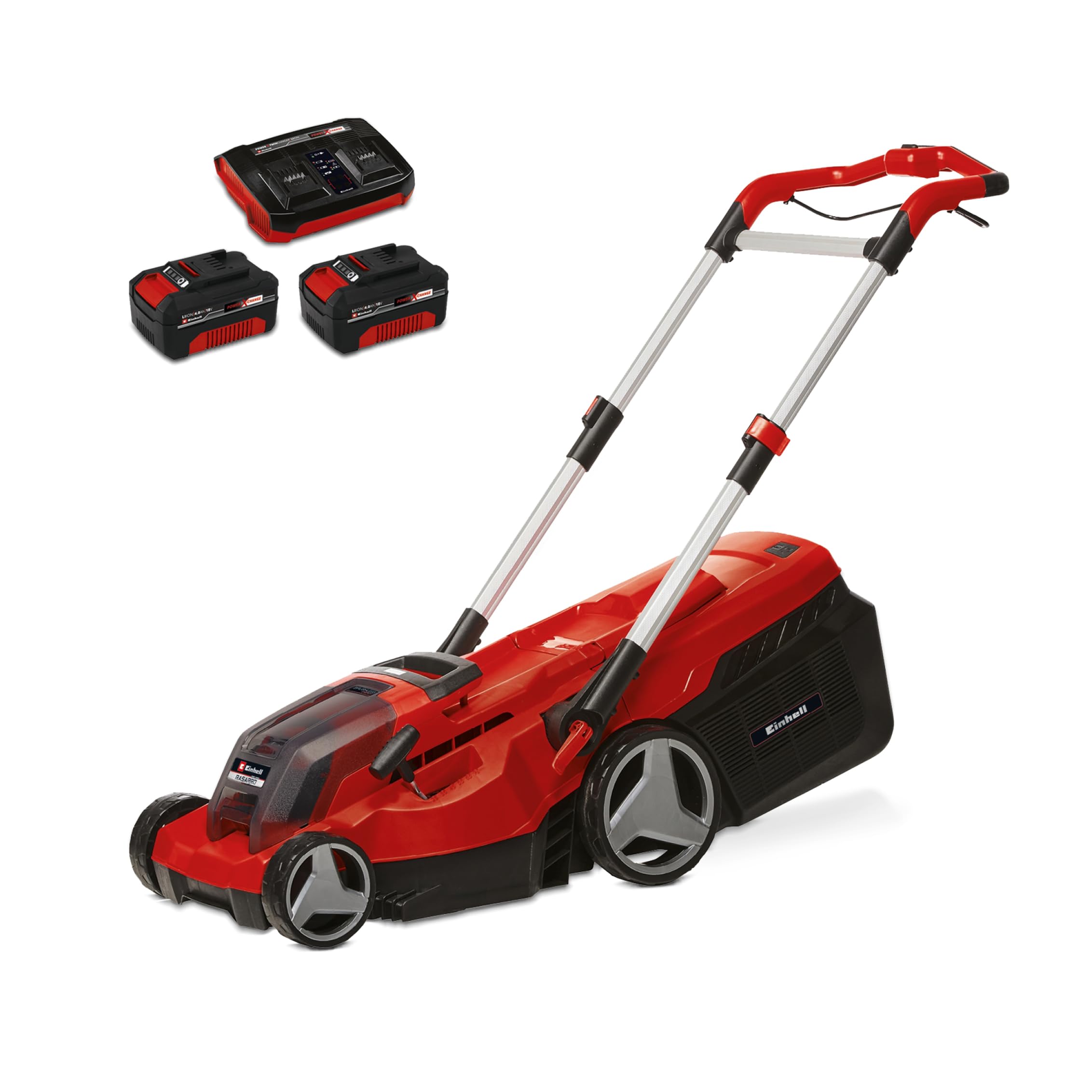Einhell Professional RASARRO 36/38 Power X-Change Akülü Çim Biçme Makinesi (36V, 6 kademeli kesme yüksekliği, malçlama fonksiyonu, kömürsüz motor, 2x 4,0 Ah) - 3413180