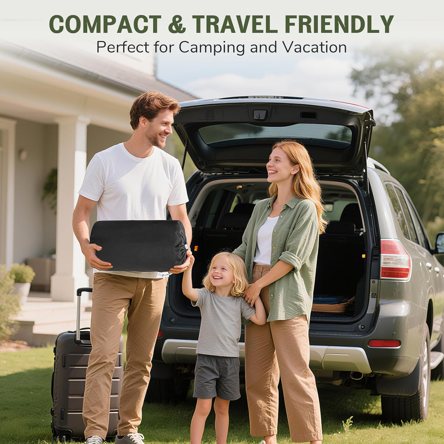 Inflatable Toddler Travel Bed with Tent: Portable Toddler Bed with High-Speed Pump & Carry Bag - Kids Air Mattress with Safety Bumpers - 66.9" Lightweight Baby Crib Tent for Camping, Traveling