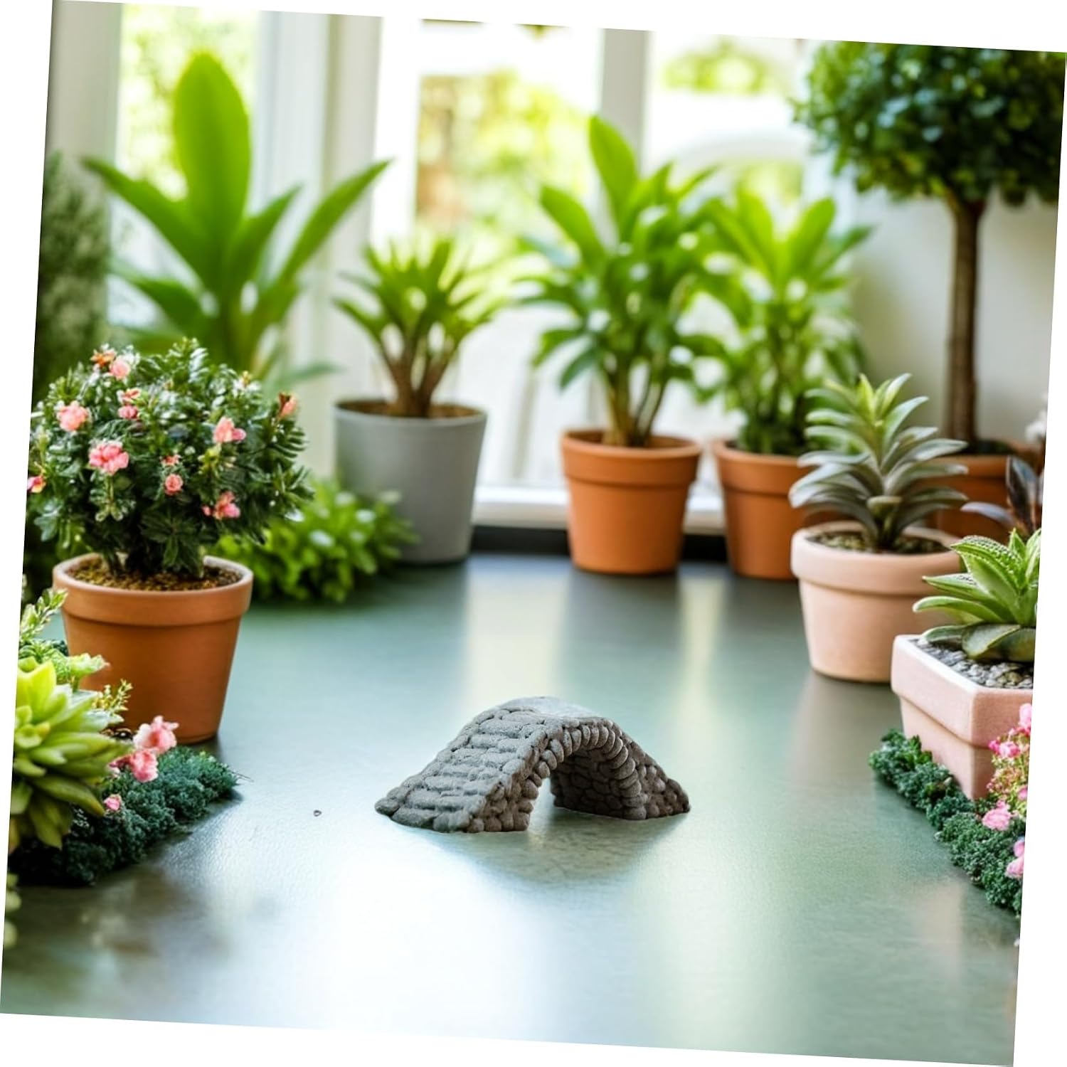 Garden Bridge Adorable Miniature Landscape Accessory for Outdoor Decor for Fairy Gardens Aquariums and DIY Crafts Elegant Small Resin Design