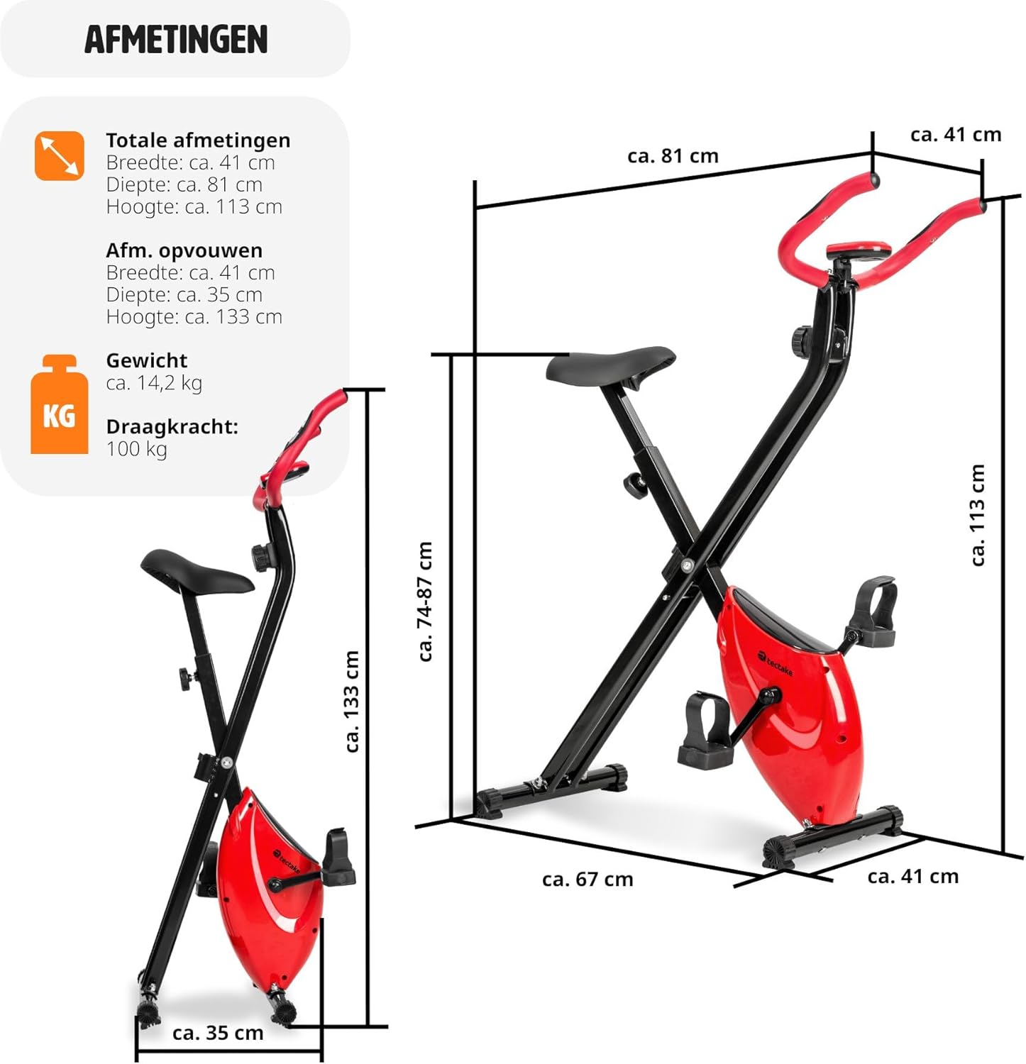 Exercise Bike Dimensions Diagram