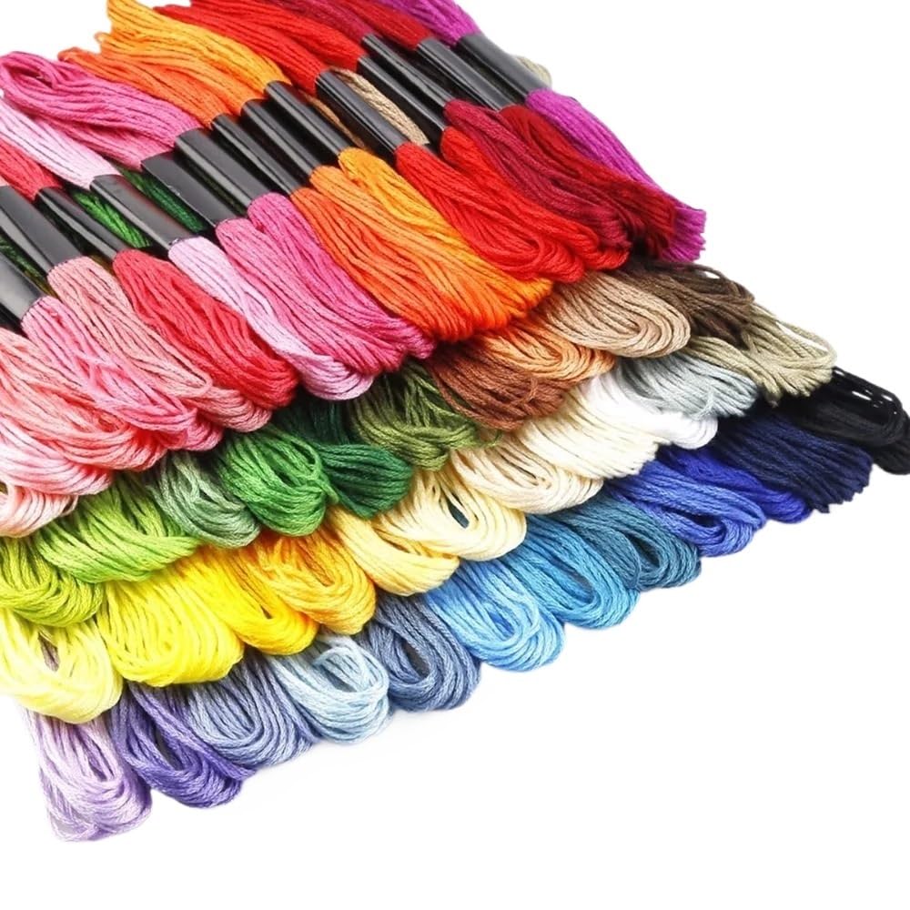 Cross Stitch Threads，Embroidery Thread Environmental Protection Cross Stitch Embroidery Thread Branch 50Color Embroidery Thread Polyester Cotton Thread Embroidery Line