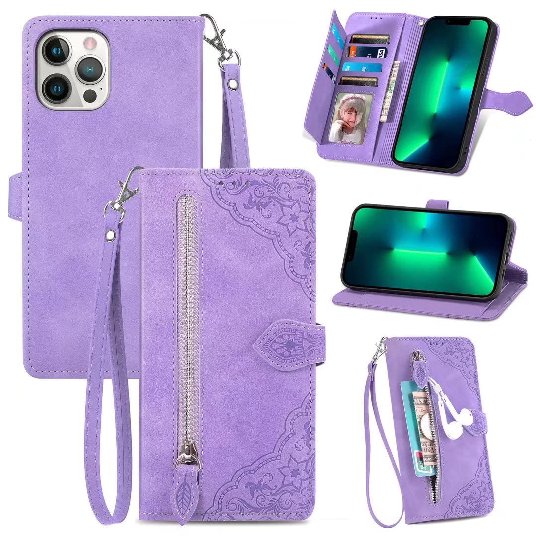 Funda tipo cartera para Honor 80 GT/Honor 80 Pro, funda de piel sintética con cierre magnético, función atril con ranuras para tarjetas, correa de muñeca, a prueba de golpes, funda tipo libro para