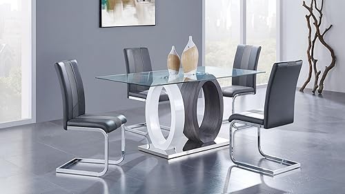 Miniatura 2 de Dining Chairs for Room, Table & Seating Chair Sets Kitchen, Set of 4 Solid Wood Dining Room Chairs with Stainless Steel Frame for Kitchen, Living