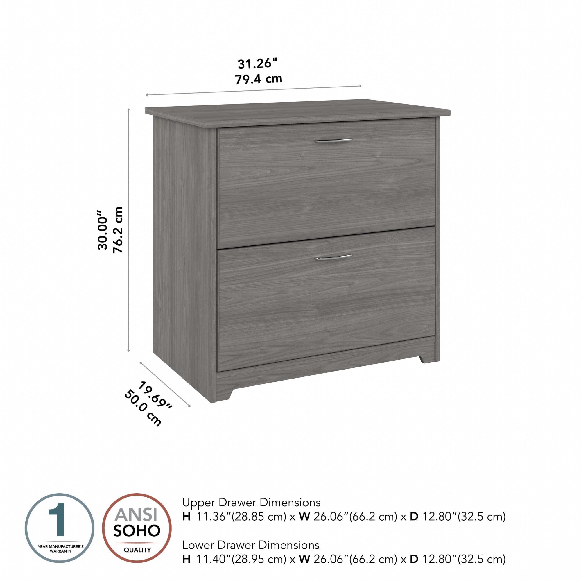 Bush Furniture Cabot - Escritorio Para Computadora Con Cajo. Color Gris Moderno | Cuotas Sin Interés