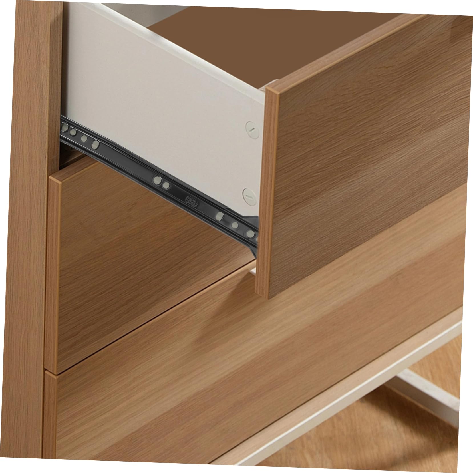 OSALADI 1set Durable Drawer Slide Track Guides Metal Furniture Slides for Dresser and Cabinets Full Extension Under Mount Design Cold Rolled Construction Easy Operation