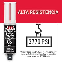 Vista 4 de J-B Weld 50139 Jeringa adhesiva y relleno de huecos Plastic Bonder para paneles de carrocería - Negro - 25 ml