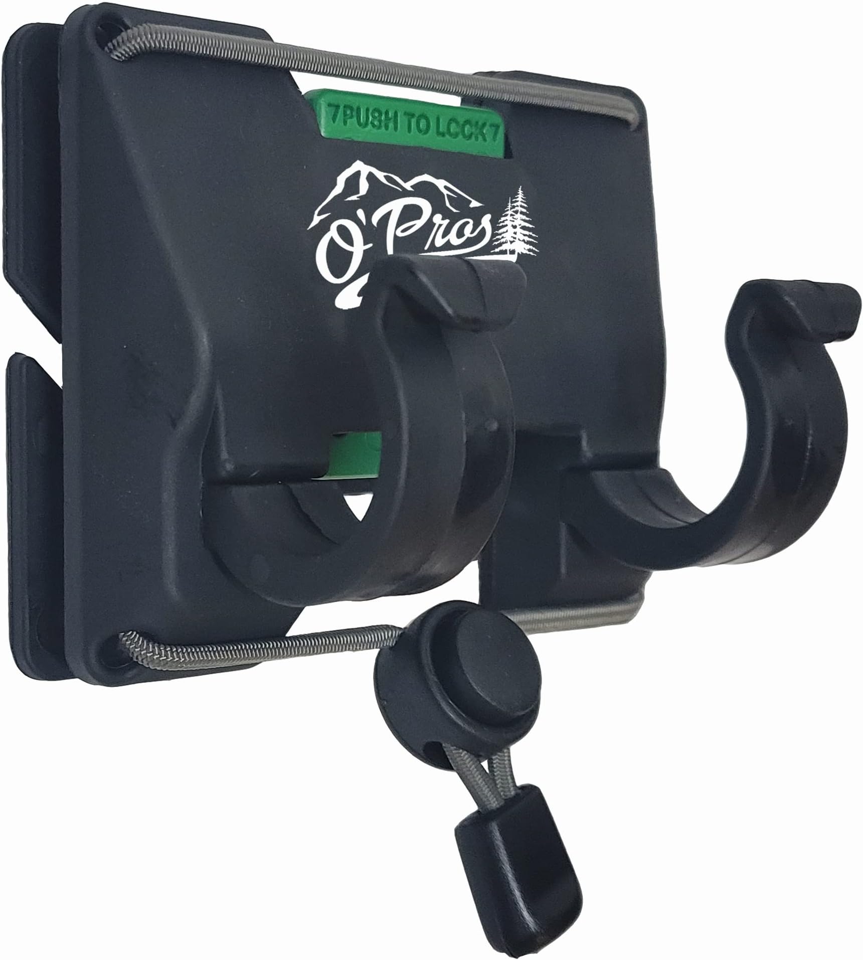 Outdoor Professionals (O’Pros) Belt Clip Rod Holder – Hands-Free - Slide Lock System with 360° Rotation for Fly Fishing and Spinning Rods