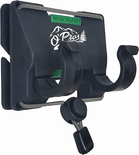OPros 3rd Hand Belt Clip Rod Holder for Fly Fishing and Spinning Rods (Mossy Oak Original Bottomlands Camo) (Mossy Oak Elements Agua Camo) (Black)