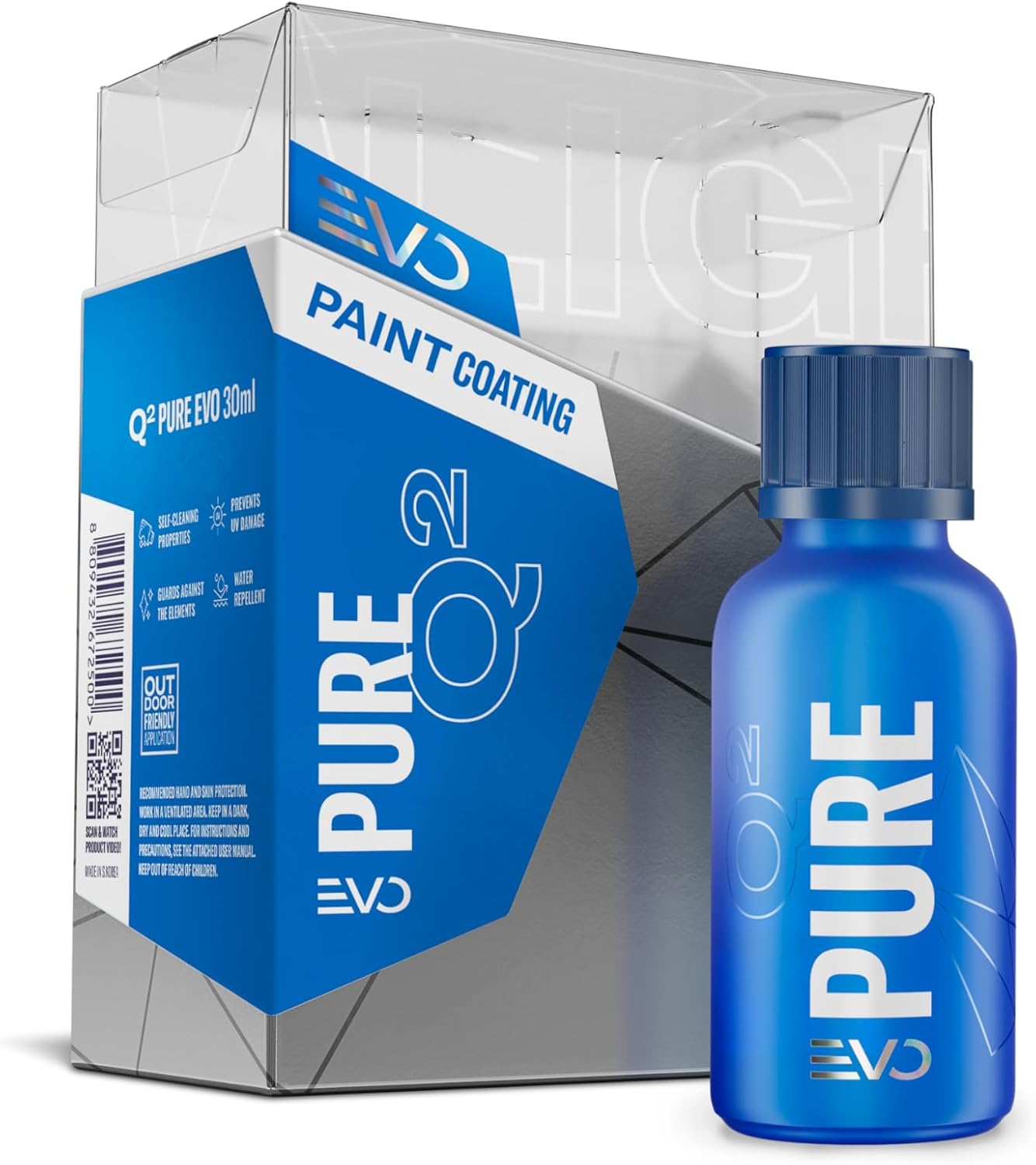 GYEON Pure EVO Ceramic Coating Ultra Gloss sio2 Hard Deep Shine Paint Protection Water Beading Chemical Resistance Easy Application One‑Layer Car Coating Extreme Durability