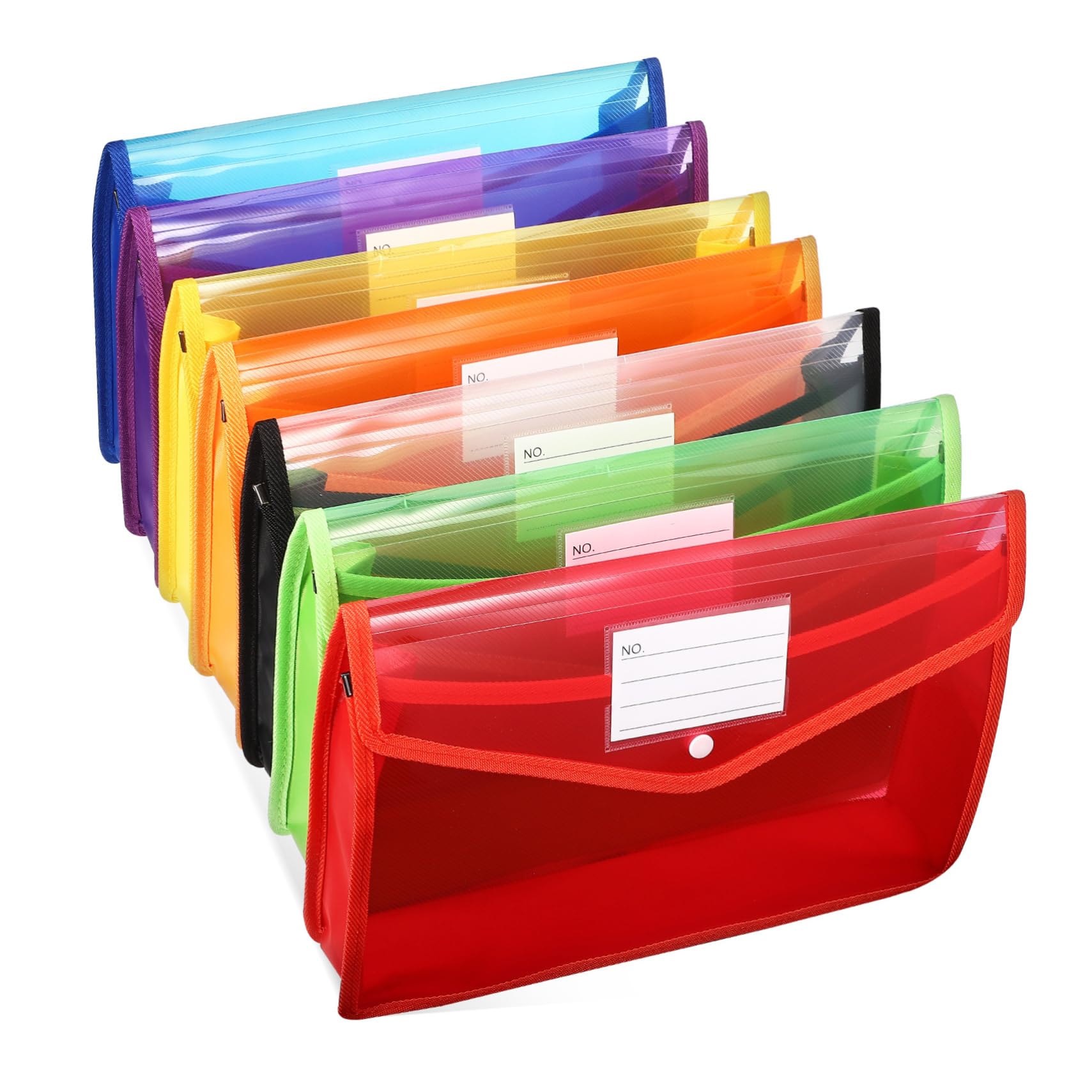 Artibetter 7pezzi Portadocumenti Trasparenti Organizer Espandibile Per Documenti Formato Con Tasche Per Etichette Per Archiviazione Pratica e Ordinata