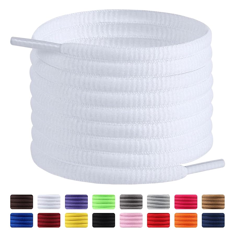 Lacci Scarpe Sportive Ovali Dafannis - 2 Paia Semitondi Per Sneakers, Corsa E Basket | 6mm Larghezza - Foto 7