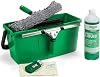 UNGER Window Cleaning Kit PRO Set - Power Washer Sleeve, ErgoTec Squeegee, Bucket 12L, Liquid Glass Cleaner 1L, Safety Glass Scraper, Microfibre Cloth - Professional Window Cleaner Equipment