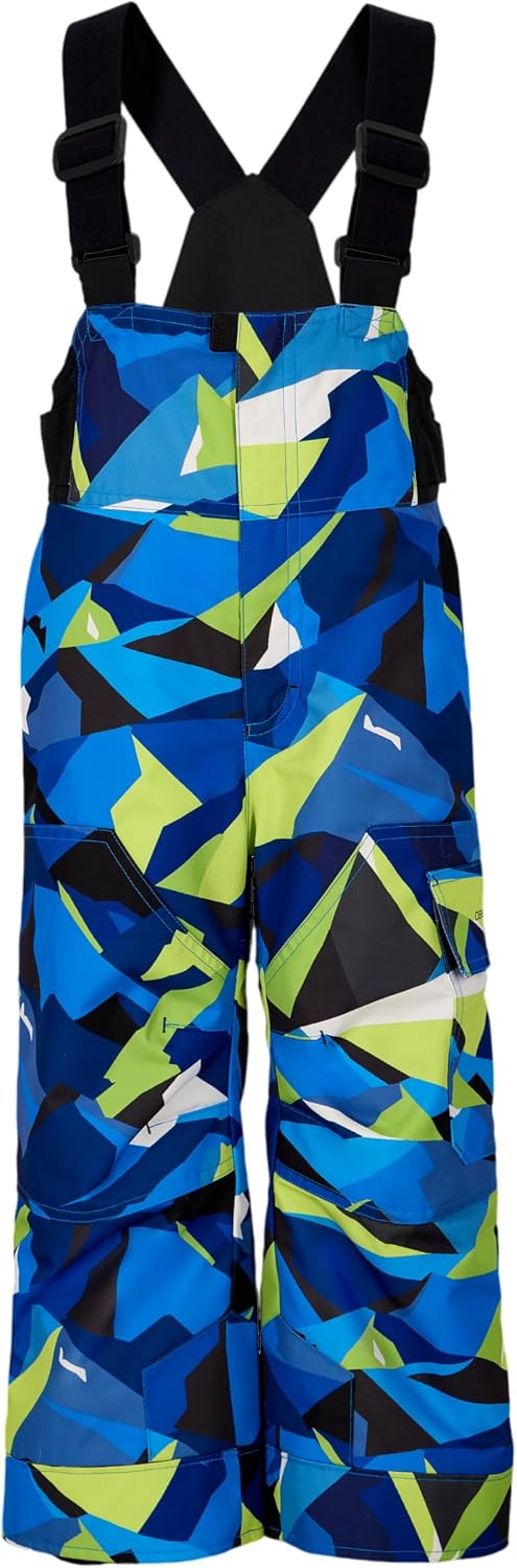 Obermeyer Boys Volt Print Snow Bib Pants, Insulated and Waterproof with Kids I-Grow System