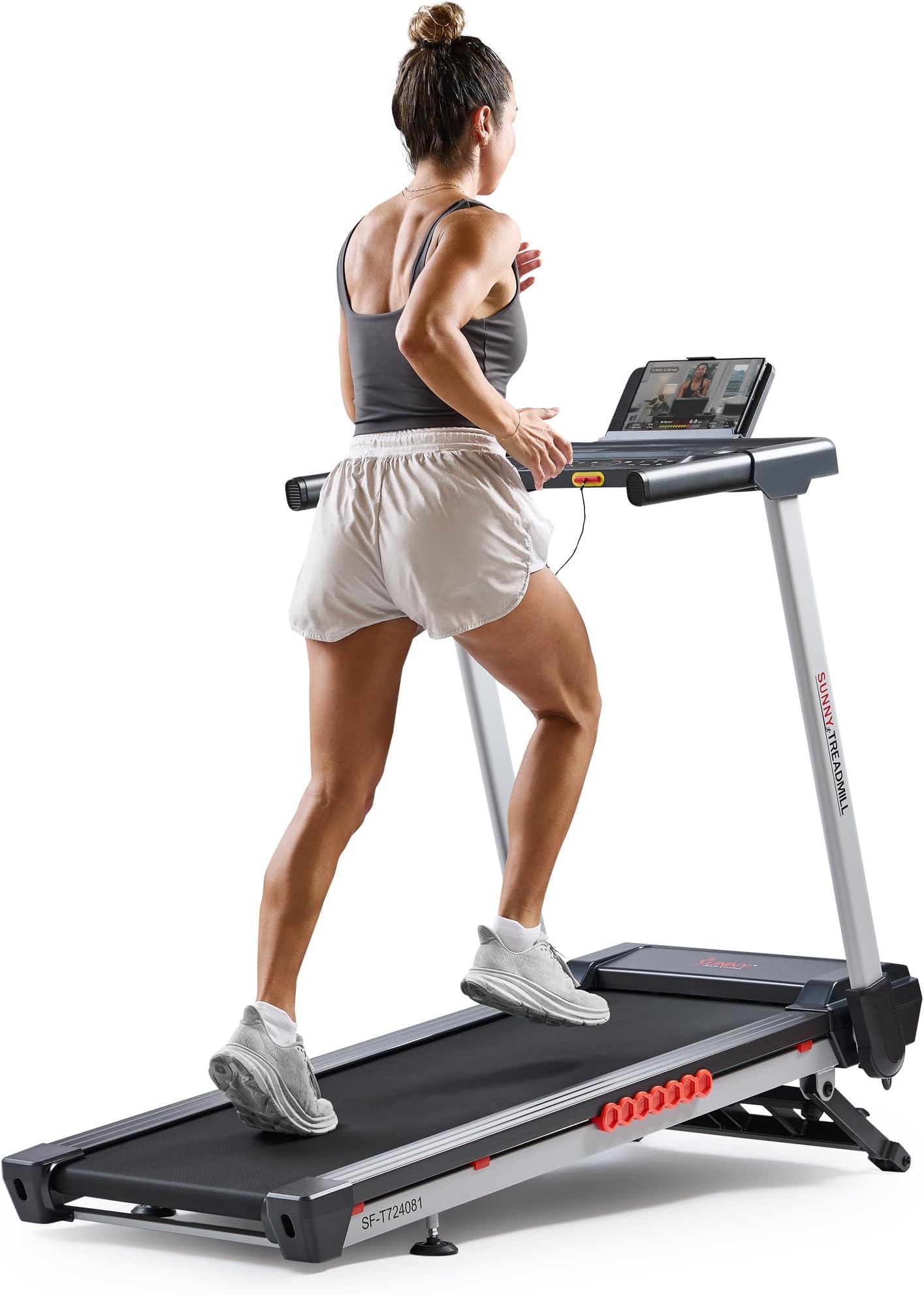 Exercise Treadmills Double Deck Sizes and Incline Features with Bluetooth & SunnyFit App